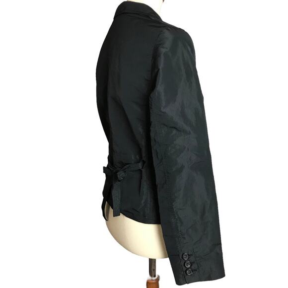 Weekend Max Mara Black Lightweight Casual Button Front Windbreaker Coat Jacket 6 - Picture 5 of 13